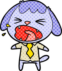 cute cartoon dog barking
