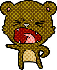 angry cartoon bear