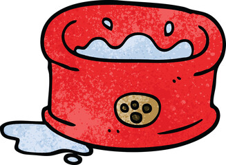 cartoon doodle pet bowl