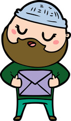 cartoon man with beard