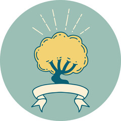 icon of a tattoo style tree