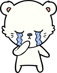 sad little polar bear cartoon