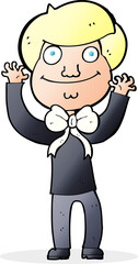 cartoon man wearing bow tie