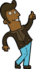cartoon man giving thumbs up sign