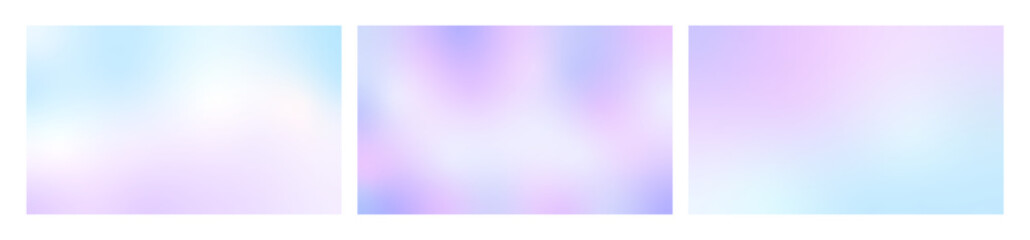 Obraz premium Gradient pastel winter background. Purple and blue, magenta horizontal gradient mesh winter, spring background. Vector illustration.
