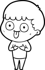 cartoon man staring