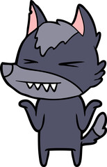 angry wolf cartoon