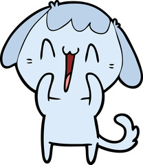 Obraz premium cartoon laughing dog