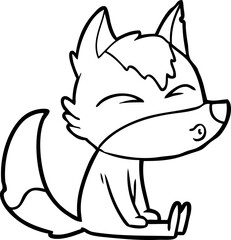cartoon wolf whistling