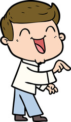 cartoon man laughing