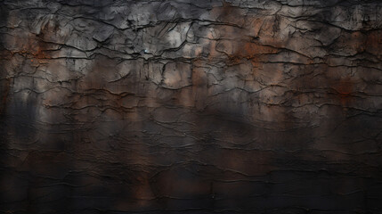 Experience the tactile appeal of a dark grunge textured wall through an up-close view.