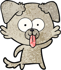 cartoon dog with tongue sticking out