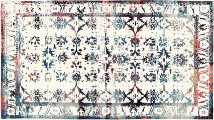 Carpet and Fabric print design with grunge and distressed texture repeat pattern 
