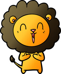 laughing lion cartoon
