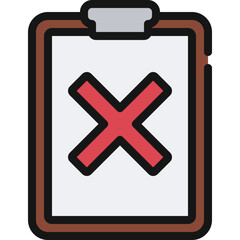 Fototapeta premium Incorrect Clipboard Icon