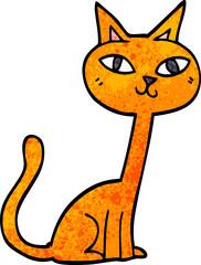cartoon doodle cat