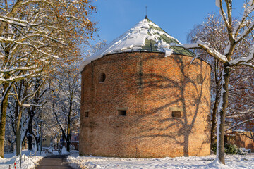 Pulverturm am Eisstadion Straubing im Winter © Harald Schindler