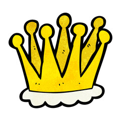 freehand textured cartoon crown