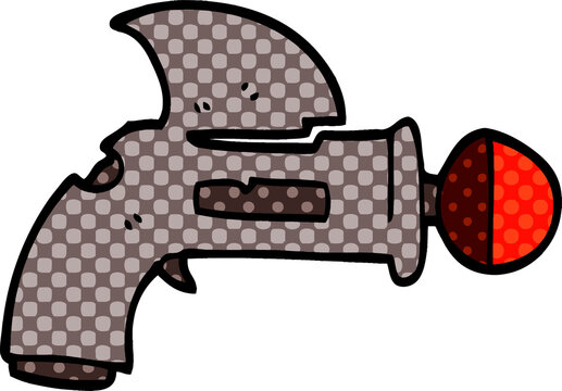 cartoon doodle ray gun