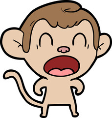 shouting cartoon monkey