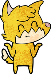 cartoon friendly fox