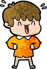 cartoon laughing boy