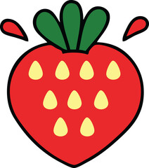 cute cartoon of a strawberry