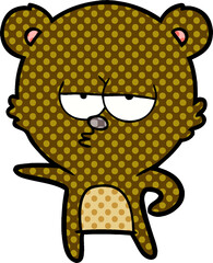 bored bear cartoon