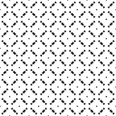 Black and white seamless abstract pattern. Background and backdrop. Grayscale ornamental design. Mosaic ornaments. Vector graphic illustration. EPS10.