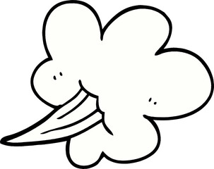 cartoon doodle gust of air