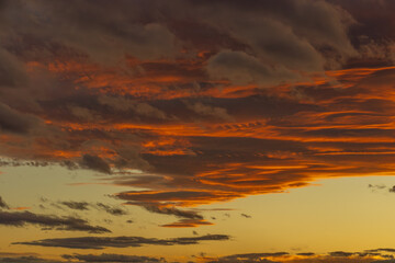 Orange yellow fuzzy clouds