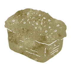 freehand retro cartoon bread