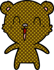 happy laughing cartoon bear