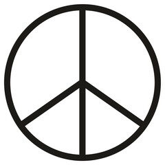 Peace sign isolated vector symbol
