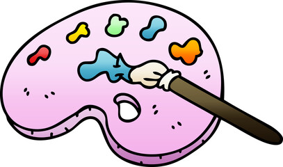 gradient shaded quirky cartoon art pallette