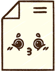 Notepaper Chalk Drawing