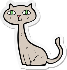 sticker of a cartoon cat