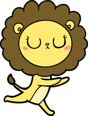 cartoon running lion