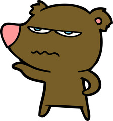 angry bear cartoon