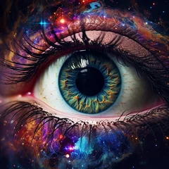 Gordijnen Space Eyeball © McClymonds Design