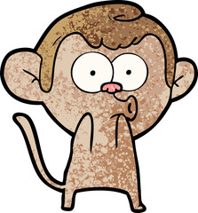 cartoon surprised monkey