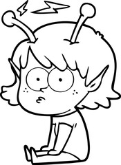 cartoon alien girl