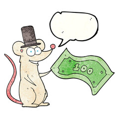 freehand speech bubble textured cartoon rich mouse