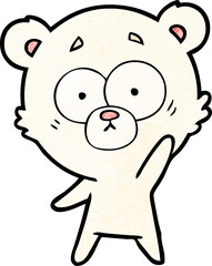 surprised polar bear cartoon