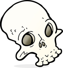 cartoon spooky skull