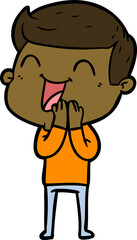 cartoon man laughing