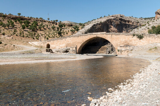 old Roman stone bridge of Severan over Cendere river, Turkey