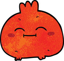 cartoon doodle happy root vegetable