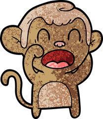 shouting cartoon monkey