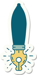 sticker of a tattoo style fountain pen